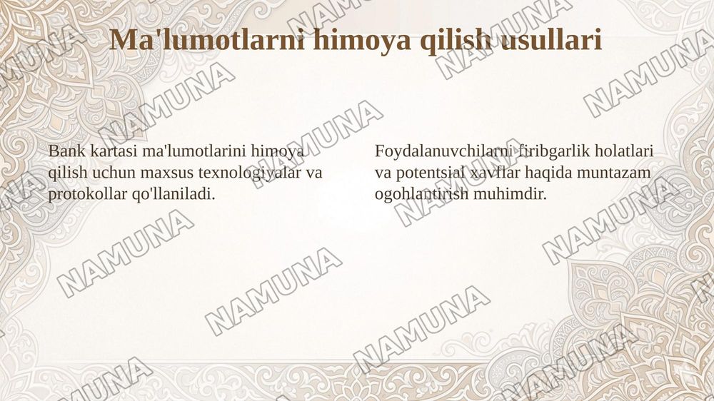 raqamlo iqtisodiyotda axborot xavfsizligini ta'minlash zamonaviy usullari  va vositalari — taqdimot, 5-slayd