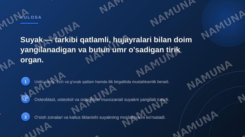 Suyak tuzilishi — zamonaviy taqdimot, 7-slayd