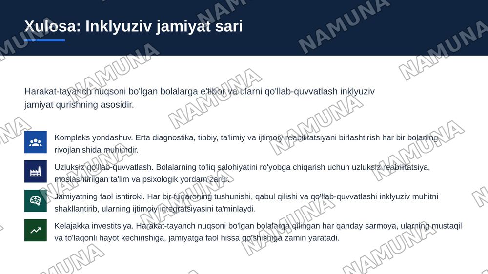 Harakat-tayanch nuqsoni bo'lgan bolalar. — zamonaviy taqdimot, 7-slayd