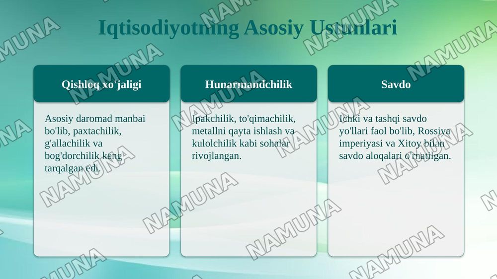 Xudoyorxon xonligi davri mamlakat iqtisofiyoti va mamlakat olib borgan urushlar — taqdimot, 4-slayd
