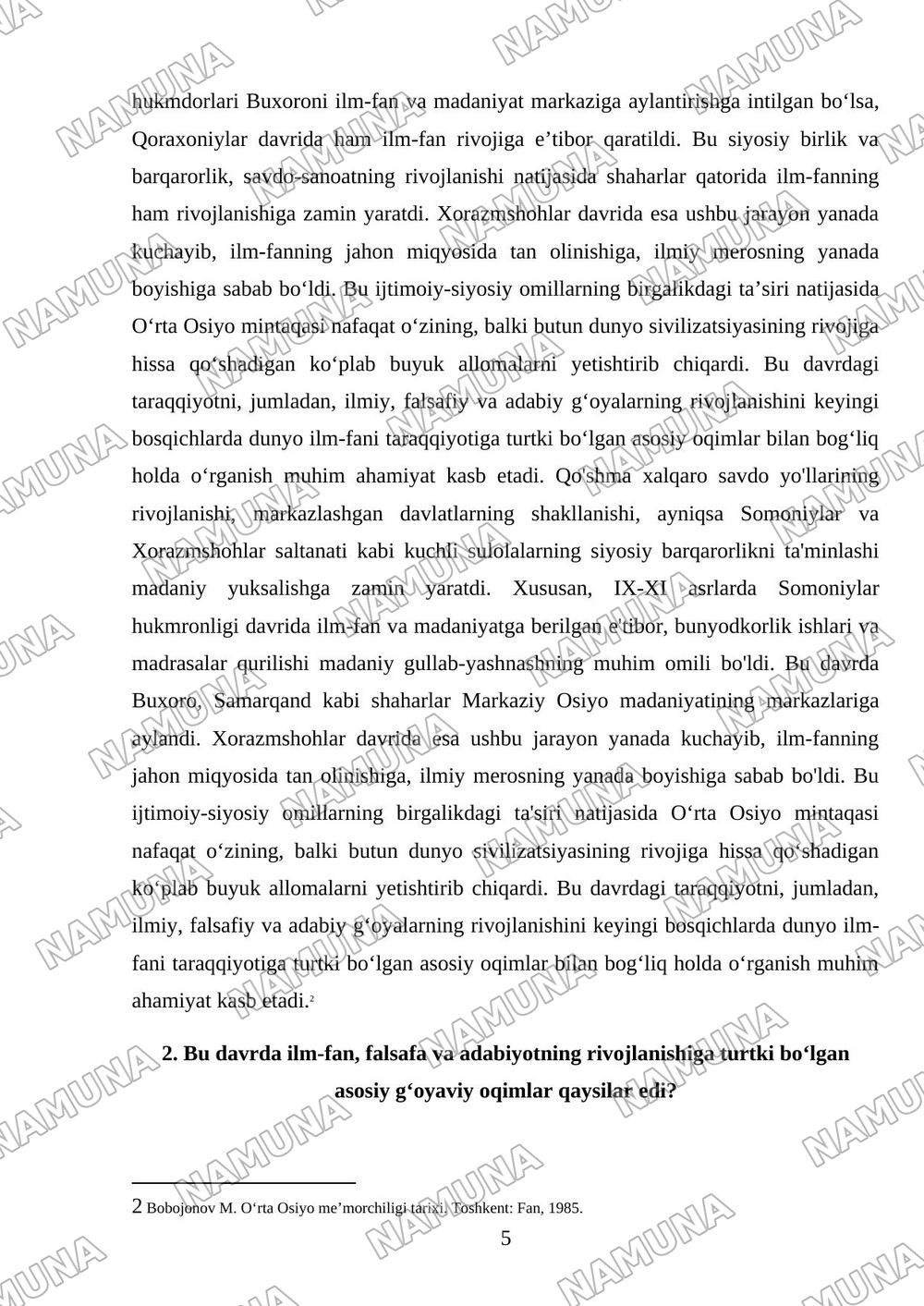 IX-XII asrlarda mamlakatimiz hududida roʻy bergan madaniy O uygʻonish (Renessans). Buyuk allomalarning jahon 9 sivilizatsiyasiga qoʻshgan hissasi mavzusida prezentatsiya — mustaqil ish, 5-varaq