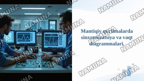 Mantiqiy qurilmalarda sinxronizatsiya va vaqt diagrammalari. — taqdimot