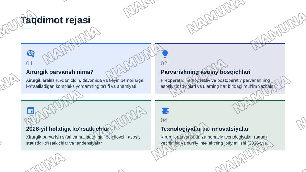 Xirurgik parvarish — zamonaviy taqdimot, 2-slayd