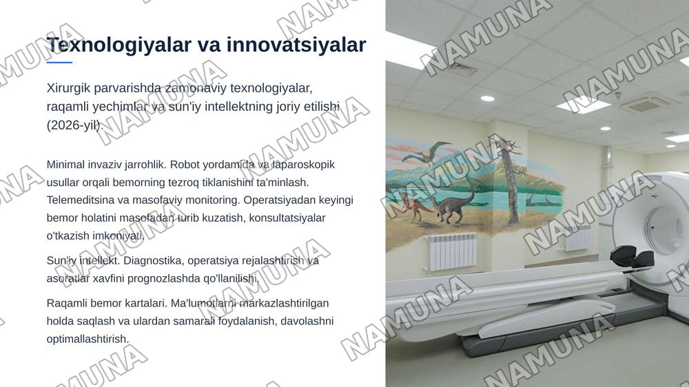 Xirurgik parvarish — zamonaviy taqdimot, 6-slayd