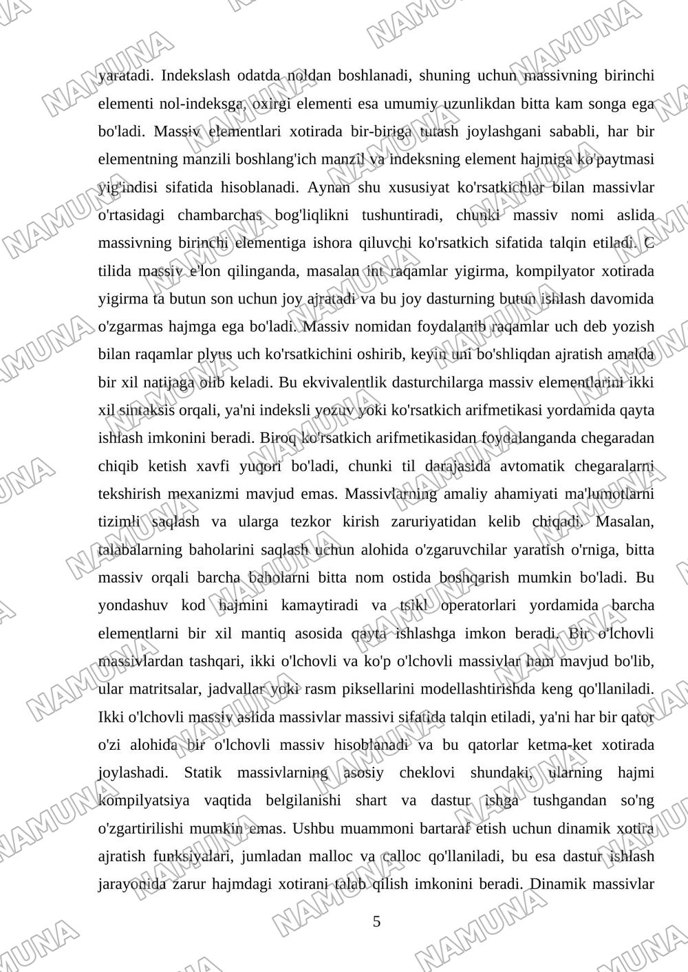 30 MUSTAQIL ISH UCHUN TOPSHIRIQLAR 7-10-mavzular bo'yicha umumlashtirilgan topshiriqlar majmuasi 7-mavzu: Ko'rsatkichlar va massiv tushunchasi • 8-mavzu: Massivlar bilan ishlash (qidiruv va sarala — mustaqil ish, 5-varaq