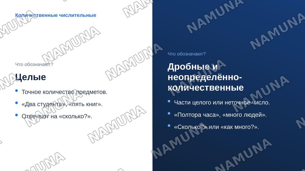 Имя числительное — zamonaviy taqdimot, 6-slayd