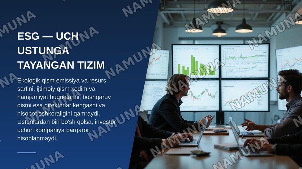 Esg va korporativ boshqaruv — zamonaviy taqdimot, 4-slayd