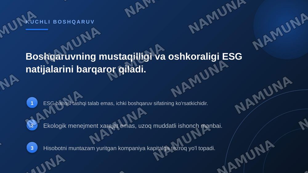 Esg va korporativ boshqaruv — zamonaviy taqdimot, 7-slayd