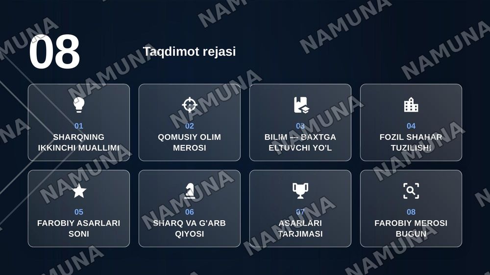 Farobiy — zamonaviy taqdimot, 2-slayd