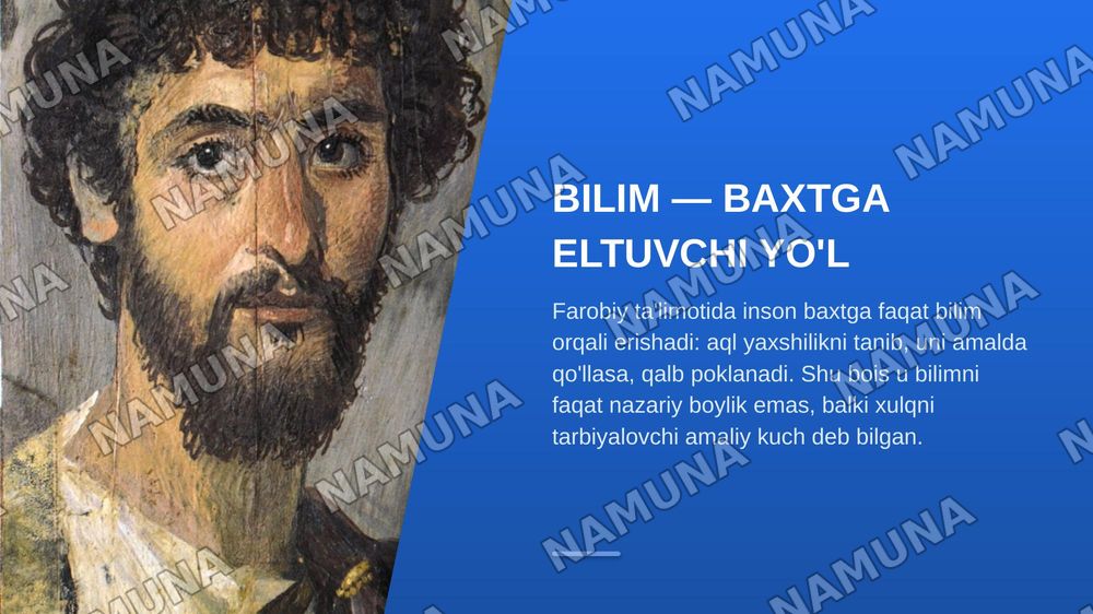 Farobiy — zamonaviy taqdimot, 8-slayd