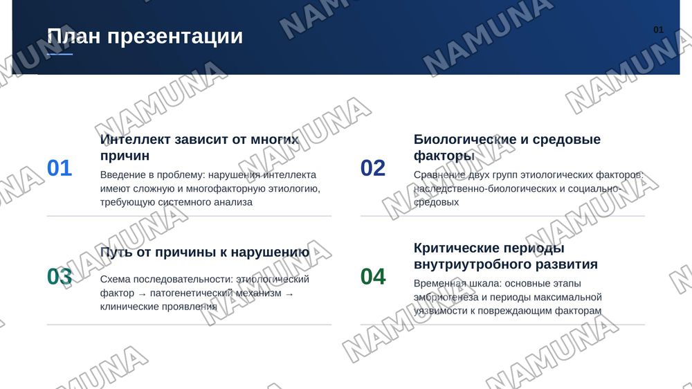 Этиологические факторы нарушений интеллектуального развития — zamonaviy taqdimot, 2-slayd