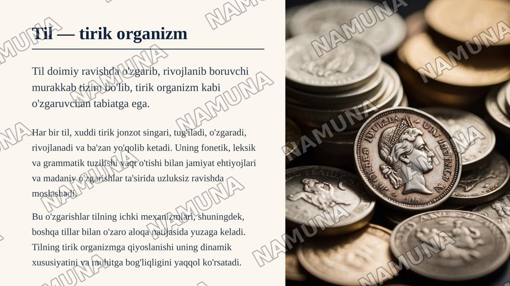 Tillarning tarixi va taraqqiyoti oʻzgaruvchanligi.Sinxroniya va diaxronoya — zamonaviy taqdimot, 3-slayd