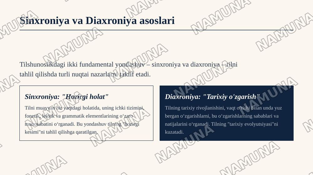 Tillarning tarixi va taraqqiyoti oʻzgaruvchanligi.Sinxroniya va diaxronoya — zamonaviy taqdimot, 4-slayd