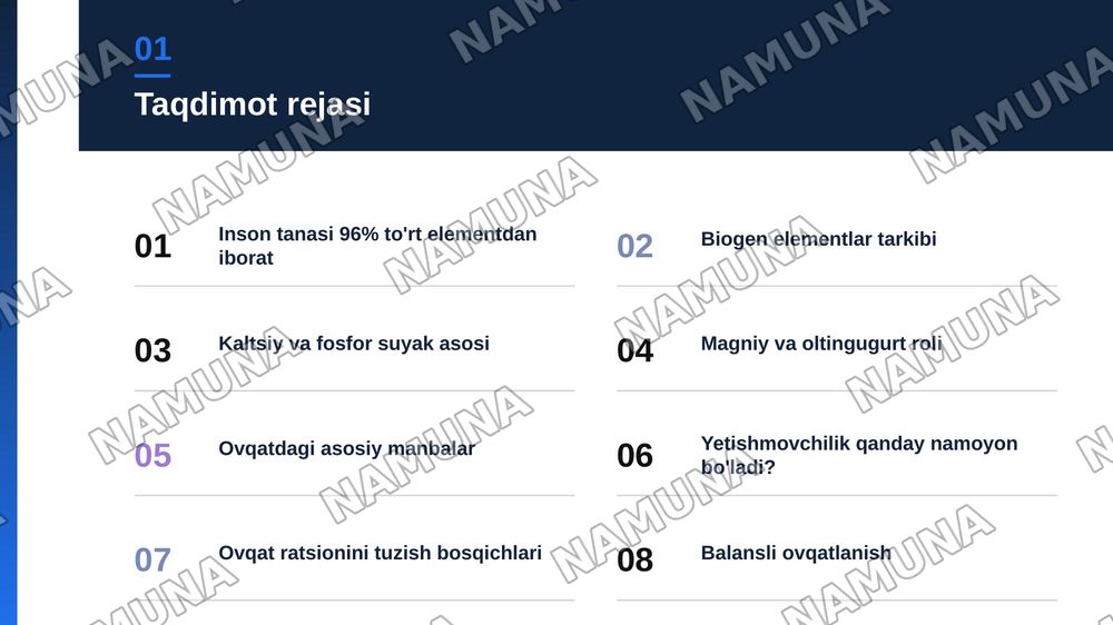 Biogen makroelementlarning ovqatlanishdagi ahamiyati — zamonaviy taqdimot, 2-slayd