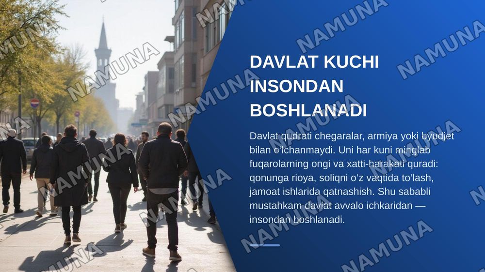 Kuchli davlat masuliyatli fuqarodan boshlanadi — zamonaviy taqdimot, 3-slayd