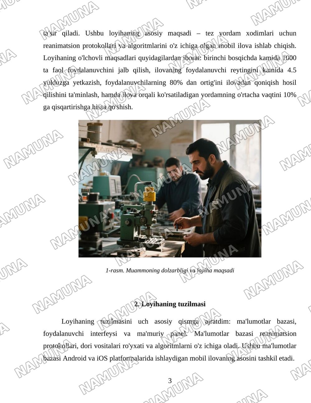 Reanimatsiyon yordam asoslari — loyiha ishi, 3-varaq