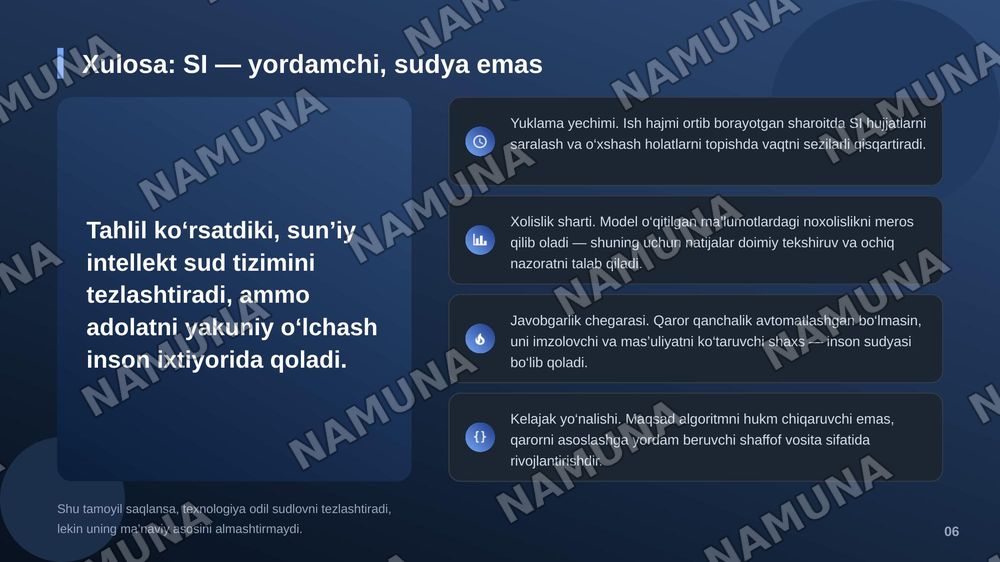 Sun’iy intellekt sudya bo‘la oladimi? — zamonaviy taqdimot, 7-slayd