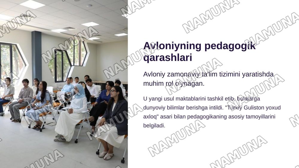 Abdulla avloniy jadidchiligi — zamonaviy taqdimot, 5-slayd