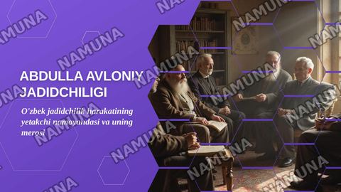 Abdulla avloniy jadidchiligi — zamonaviy taqdimot