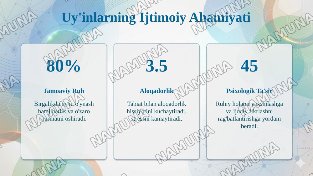 Tabiat qoynida turli hildagi uyinlarni tashkil etishning mazmunini yoritib bering — taqdimot, 8-slayd