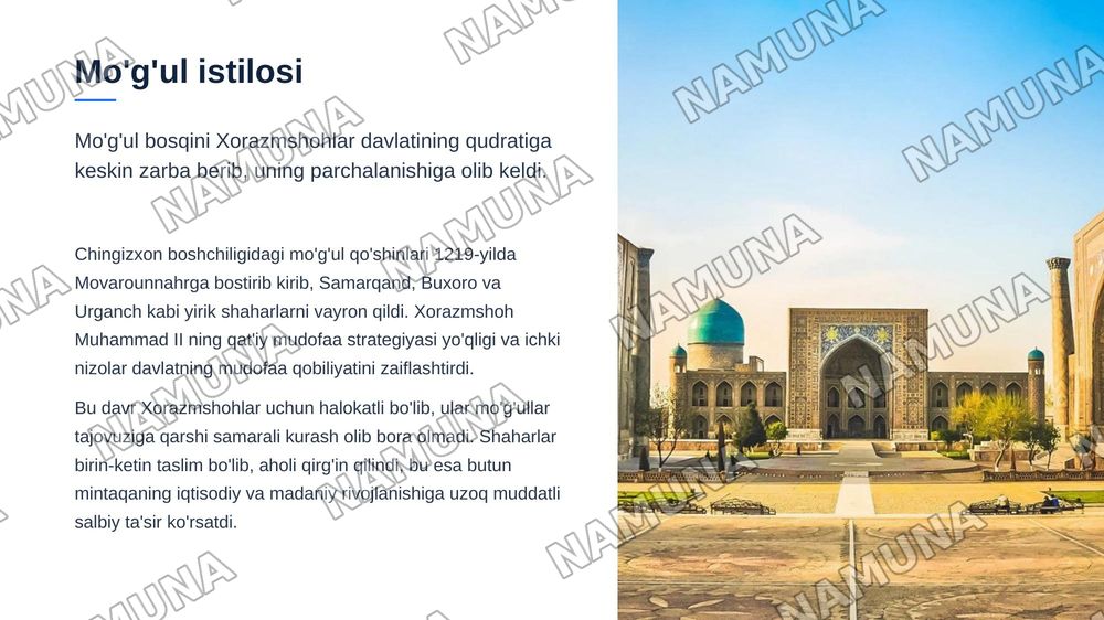 Jaloliddin Manguberdi — zamonaviy taqdimot, 5-slayd