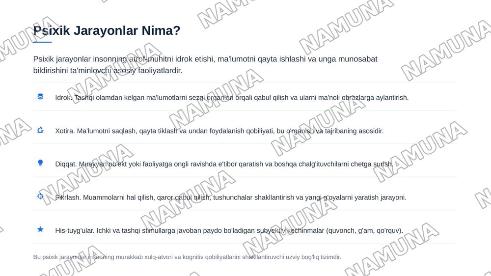 Psixik jarayonlar va miyaning oʻzaro aloqadorligi — zamonaviy taqdimot, 4-slayd
