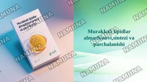 Murakkab lipidlar almashinuvi,sintezi va parchalanishi — taqdimot