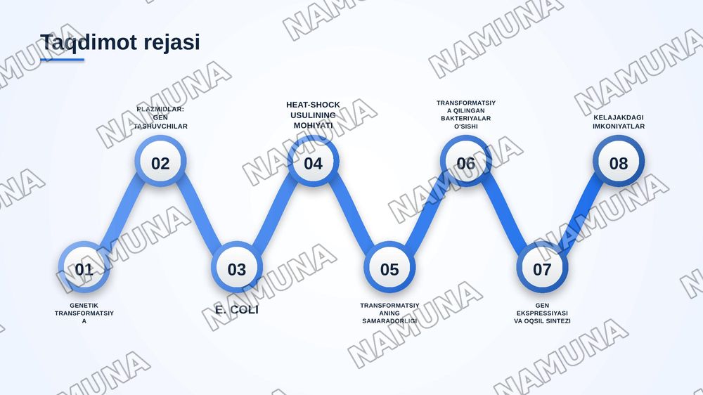 Heat-shock usulining mohiyati va plazmidani E-coliga transformatsiya qilish .Transformatsiya qilingan bakteriyalarning o’sishi va gen ekspressiyasi — zamonaviy taqdimot, 2-slayd