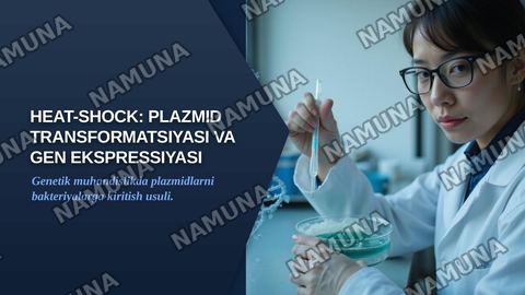 Heat-shock usulining mohiyati va plazmidani E-coliga transformatsiya qilish .Transformatsiya qilingan bakteriyalarning o’sishi va gen ekspressiyasi — zamonaviy taqdimot