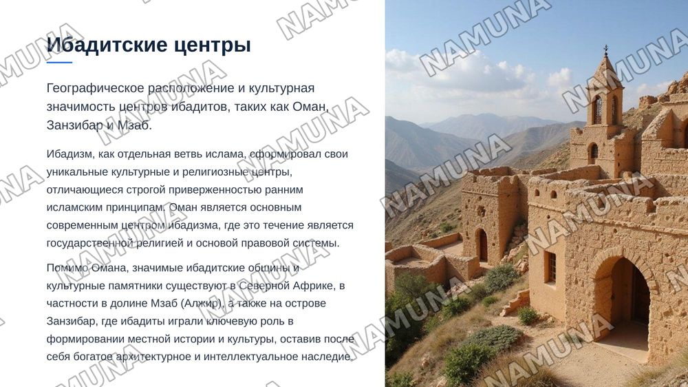 Современная география и памятные культурно-исторические центры шиитских общин и ибадитовна карте мира — zamonaviy taqdimot, 8-slayd