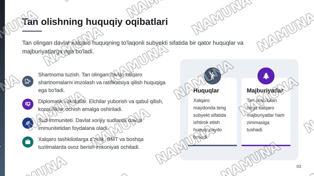 Xalqaro huquqni tan olish va vorisligi — zamonaviy taqdimot, 4-slayd