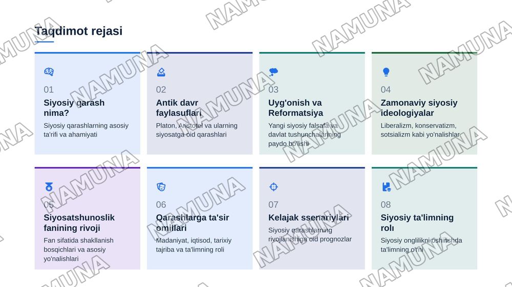 Siyosiy qarashlarning paydo bolishi va qarashlari,
Siyosatwunislik fanidan — zamonaviy taqdimot, 2-slayd