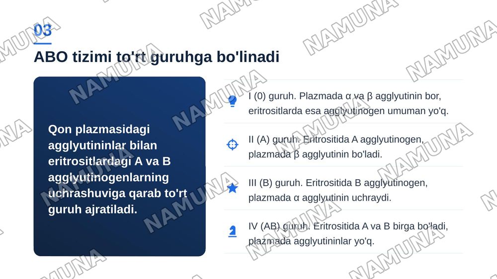 Qon guruppalarini aniqlash — zamonaviy taqdimot, 4-slayd