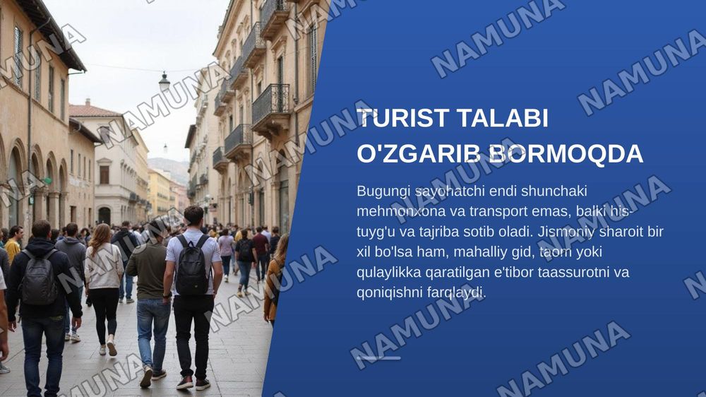 Turistik mahsulot sifatini boshqarishda marketingning roli. — zamonaviy taqdimot, 4-slayd