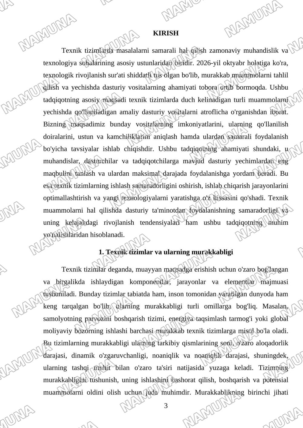 Mavzu: Texnik tizimlarda masalalarni yechishda amaliy dasturiy vositalar. — mustaqil ish, 3-varaq