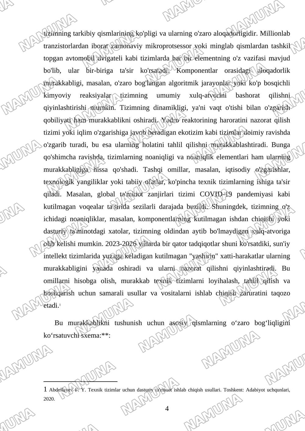 Mavzu: Texnik tizimlarda masalalarni yechishda amaliy dasturiy vositalar. — mustaqil ish, 4-varaq