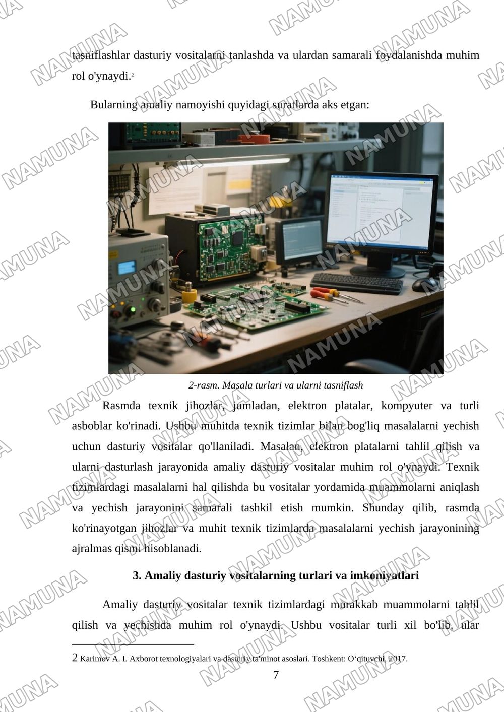 Mavzu: Texnik tizimlarda masalalarni yechishda amaliy dasturiy vositalar. — mustaqil ish, 7-varaq