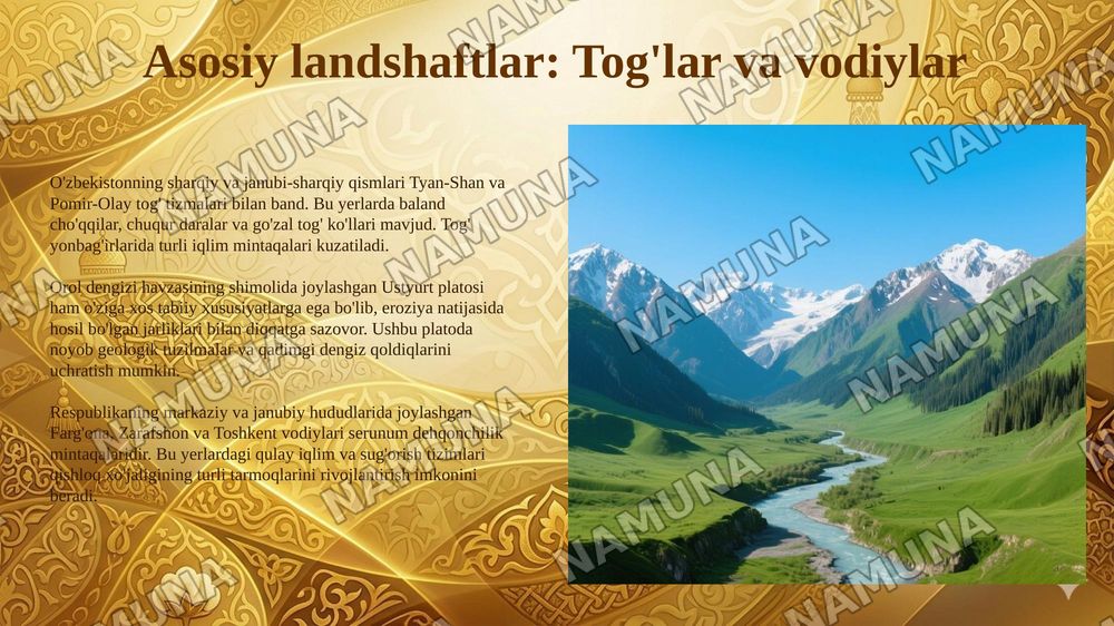 Nature of Uzbekistan — 5-slayd