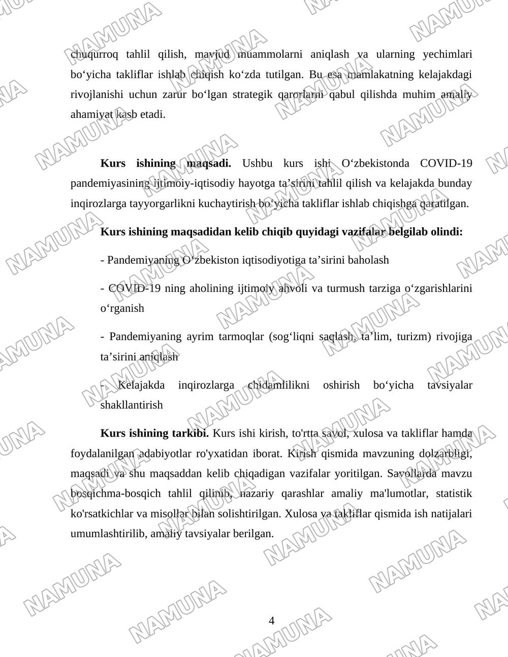 Oʻzbekistonda “Covid-19” pandemiyasining ijtimoiy-iqtisodiy oqibatlari — 4-varaq
