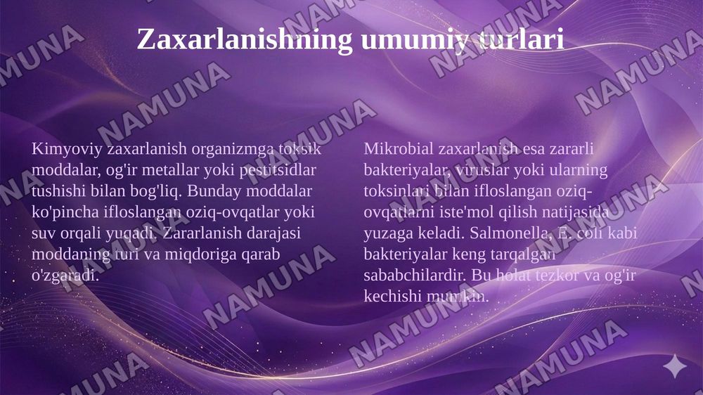 Alimwntar zaxarlanish — 4-slayd