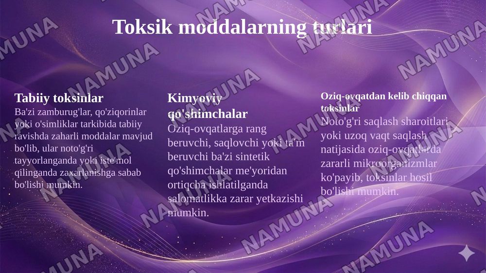 Alimwntar zaxarlanish — 7-slayd