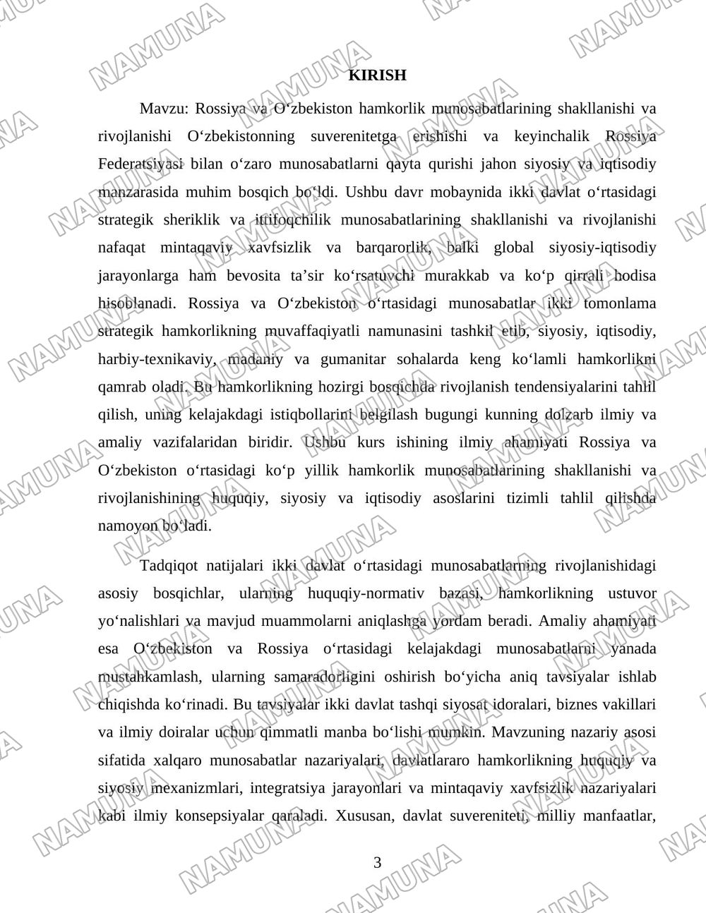 Rossiya va Oʻzbekiston hamkorlik munosabatlarining shakllanishi va rivojlanishi — 3-varaq