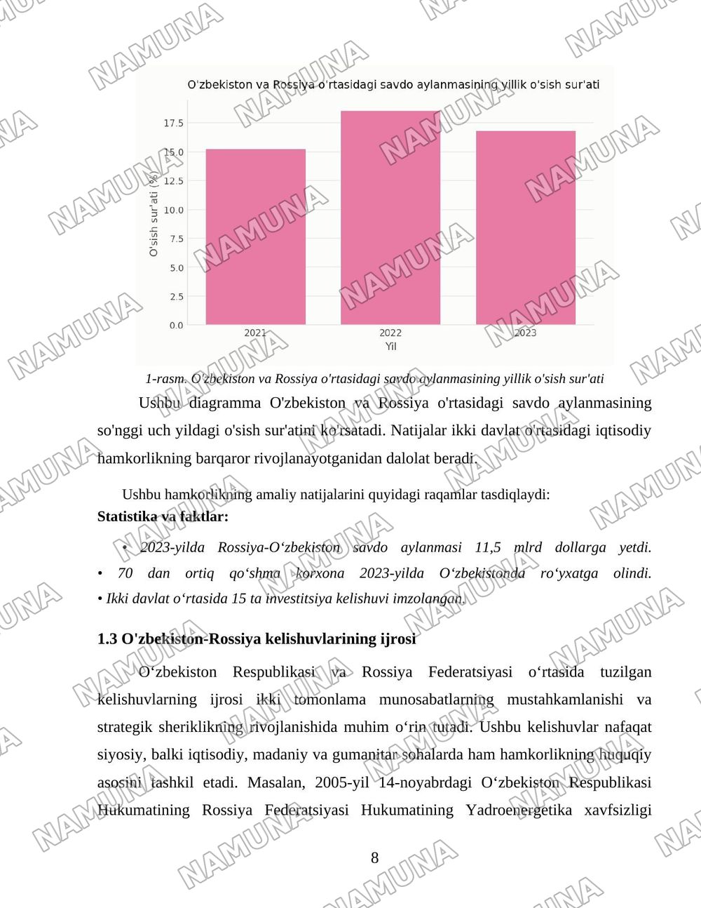 Rossiya va Oʻzbekiston hamkorlik munosabatlarining shakllanishi va rivojlanishi — 8-varaq