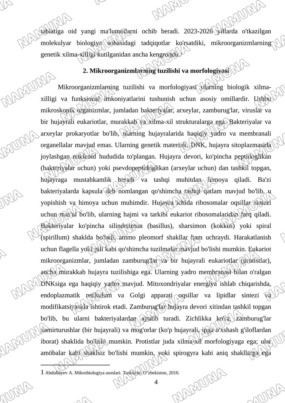 Mikroorganizmlar nima va ularning tavsifi — 4-varaq