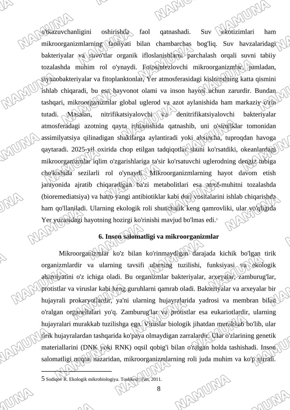Mikroorganizmlar nima va ularning tavsifi — 8-varaq