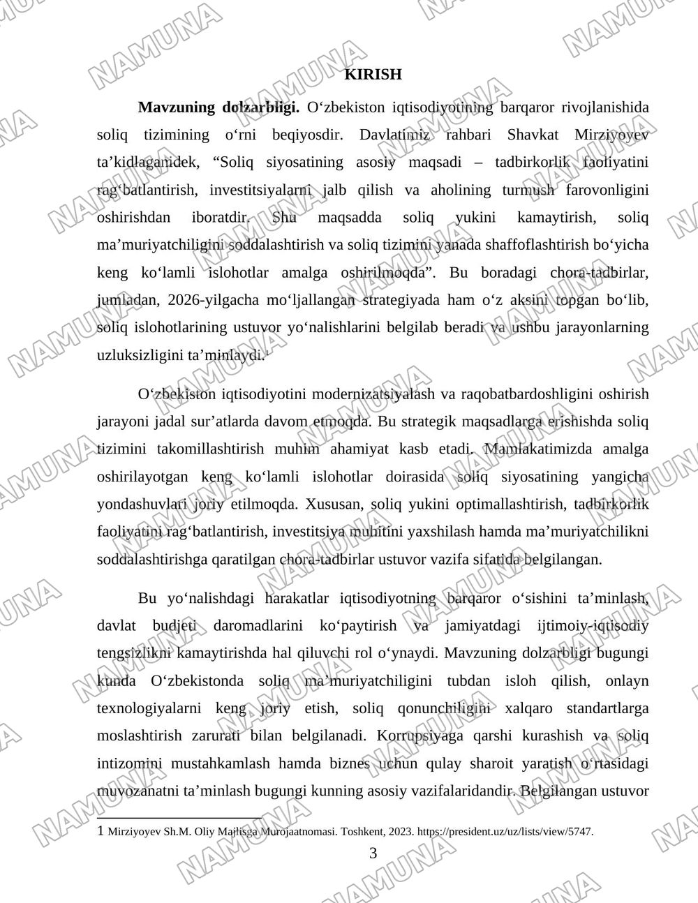 Oʻzbekistonda soliq islohotlarining ustuvor yoʻnalishlari — 3-varaq