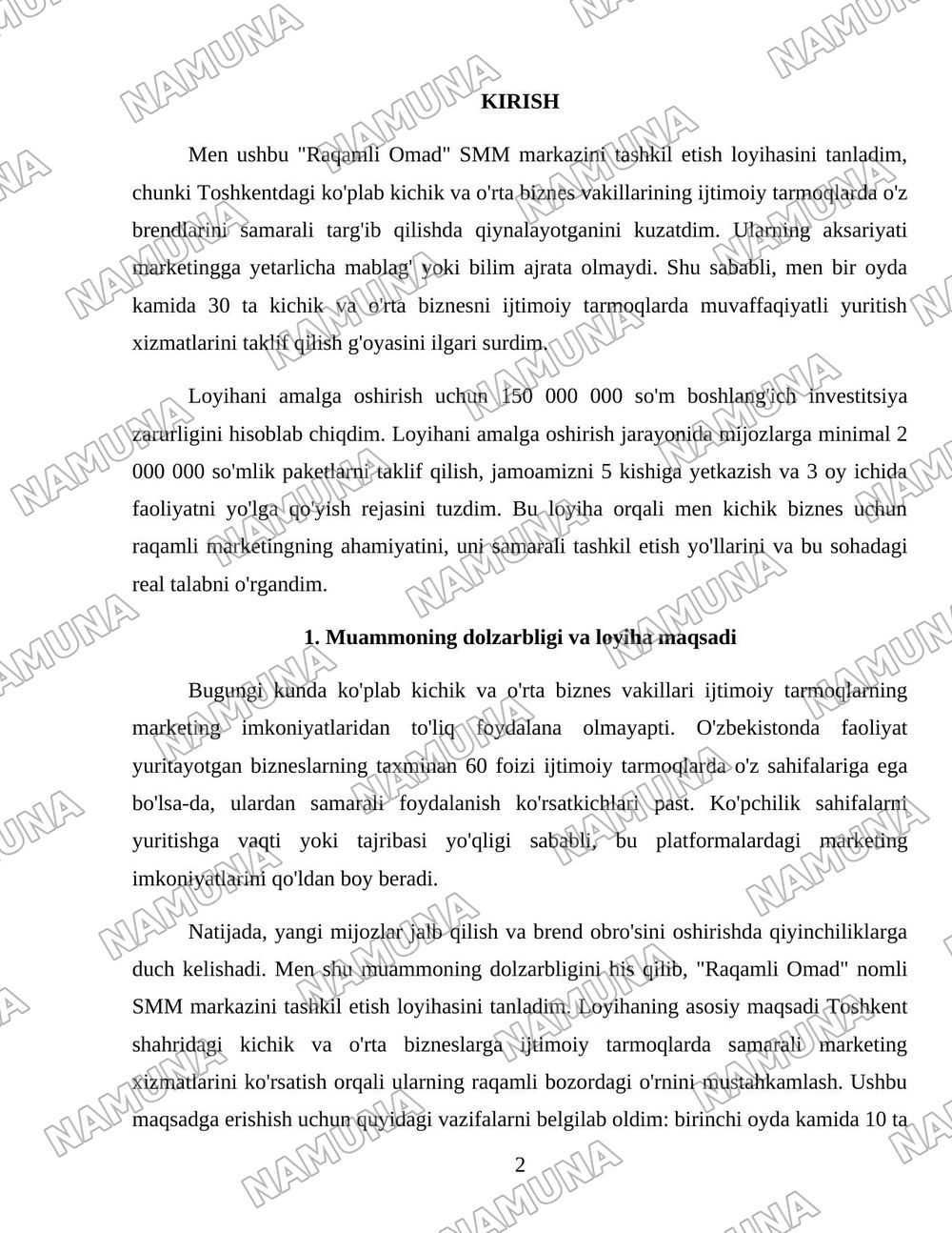 SMM markazi — 2-varaq