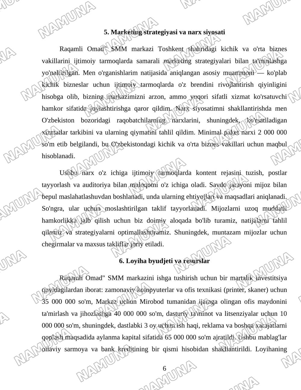 SMM markazi — 6-varaq