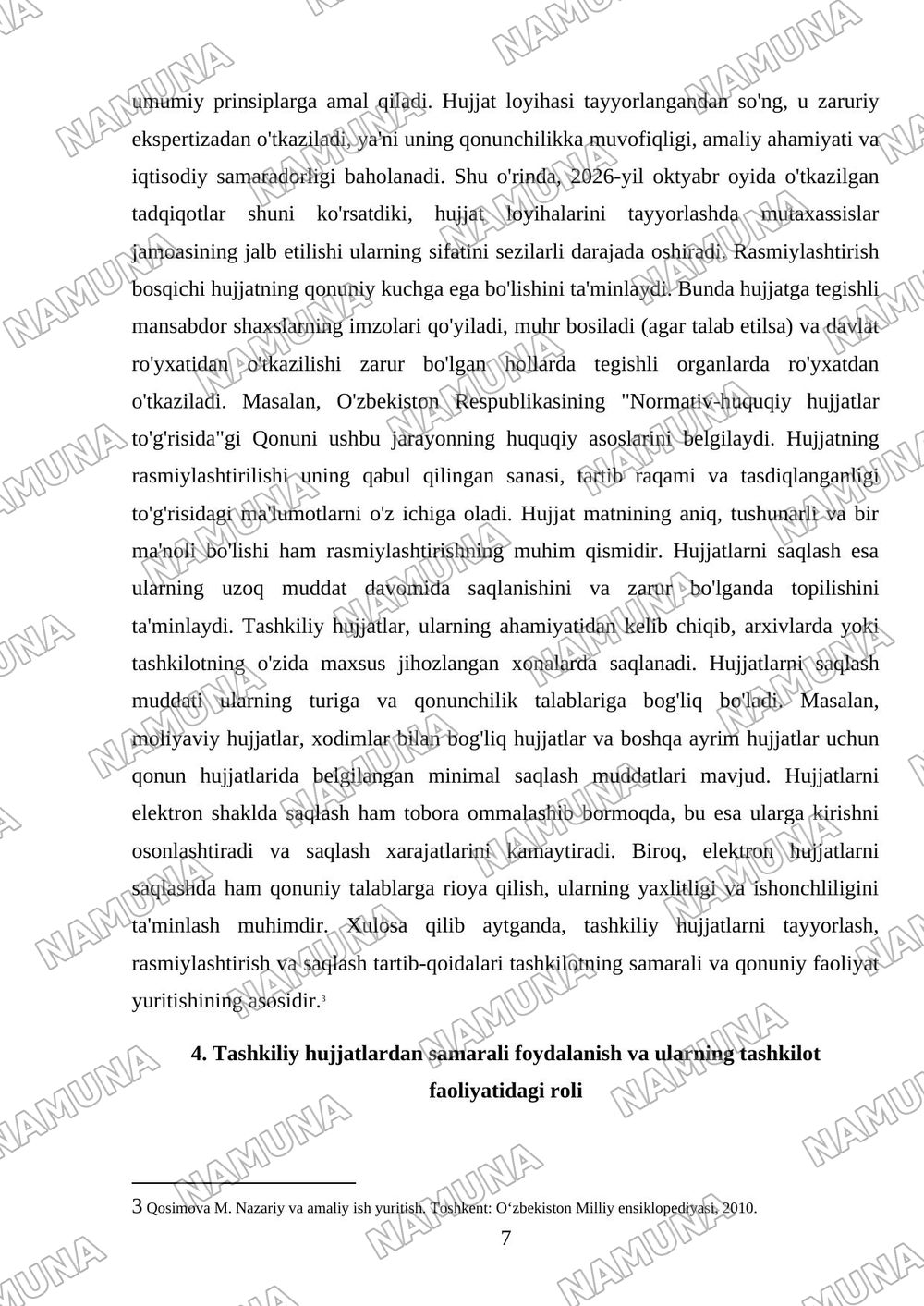 Tashkiliy hujjatlar — 7-varaq