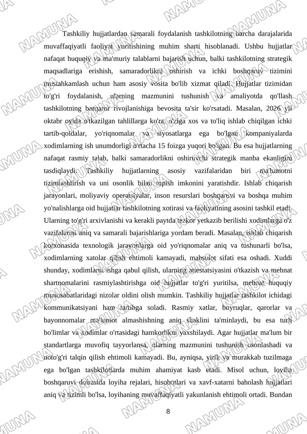Tashkiliy hujjatlar — 8-varaq